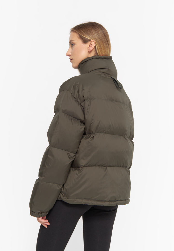 LÄST Short Puffer Jacket Black Olive Jackets Black Olive