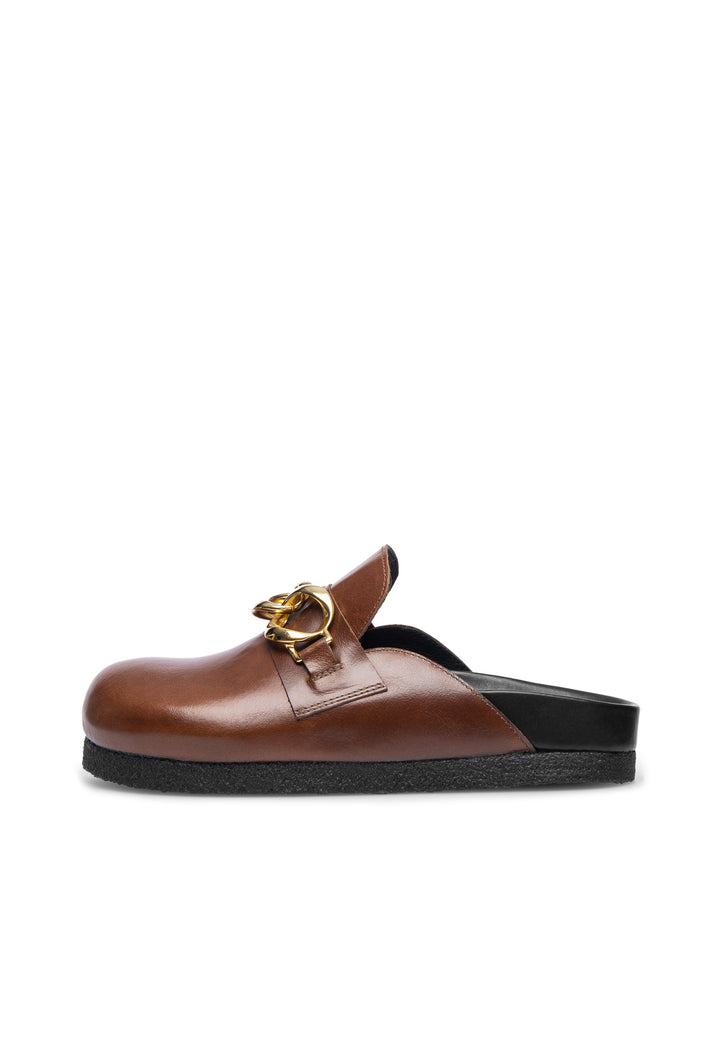 LÄST Slice - Leather - Brown Slides Cognac