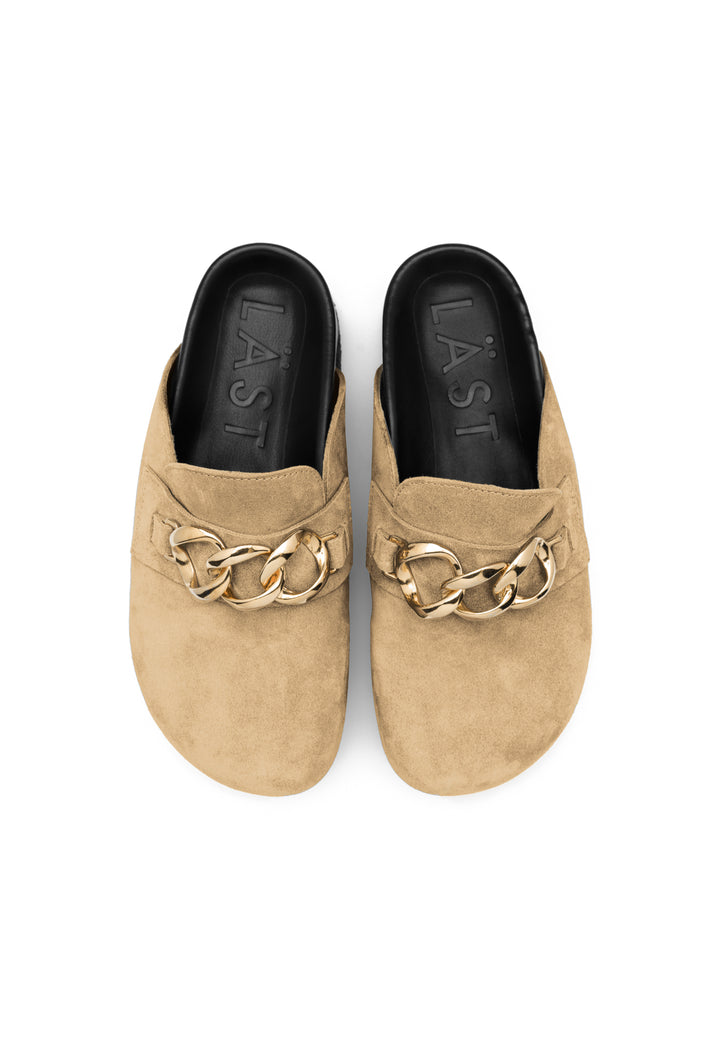 LÄST Slice - Suede - Sand Slides Sand