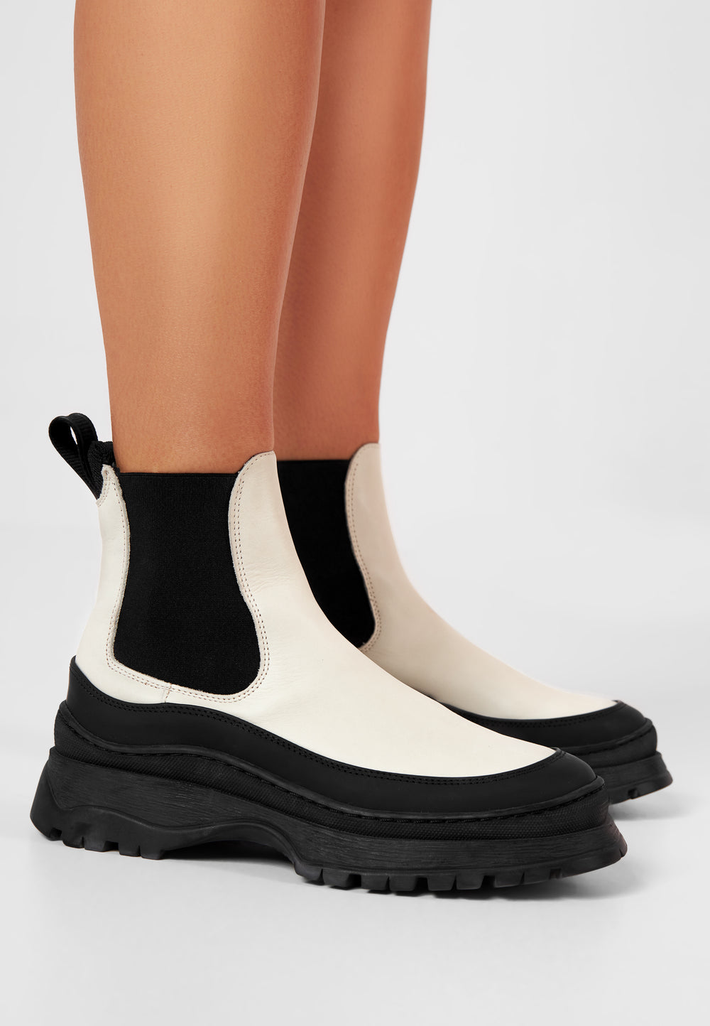 LÄST Trail - Leather/Rubber Foxing - Off White Ankle Boots Off White