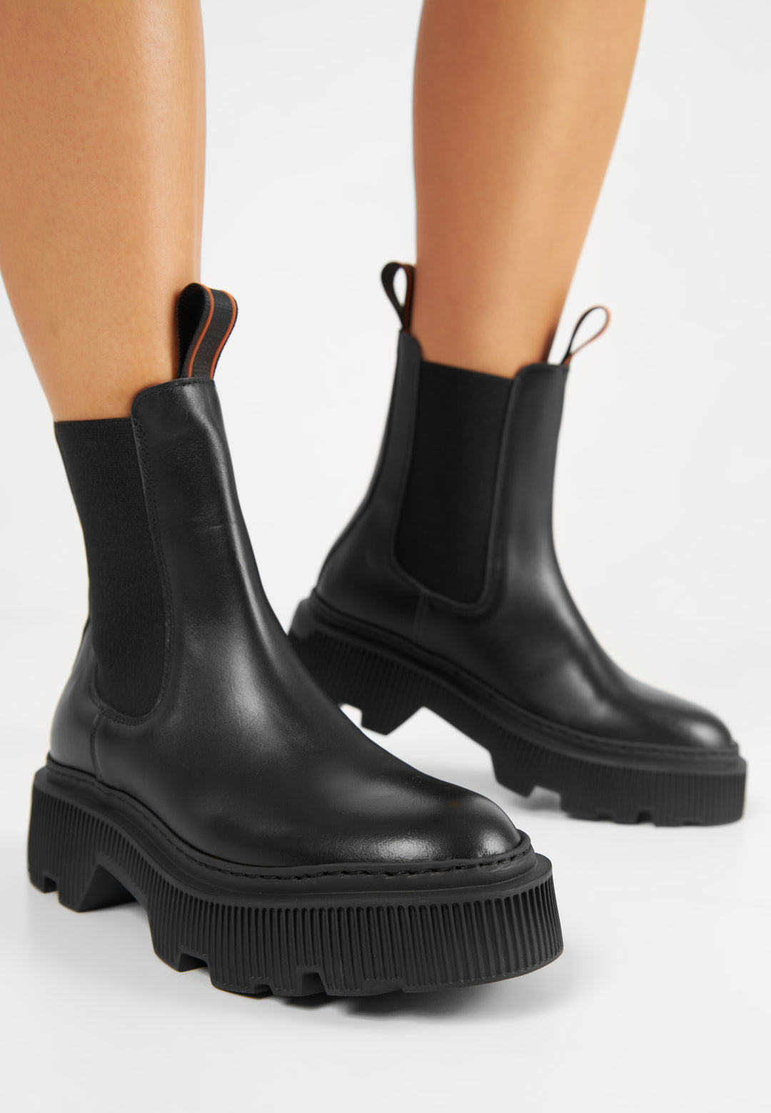 LÄST Trixy - Leather - Black Ankle Boots Black