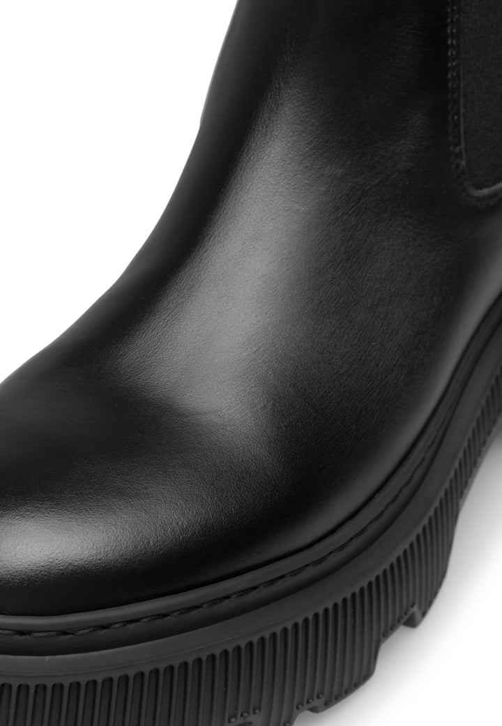 LÄST Trixy - Leather - Black Ankle Boots Black