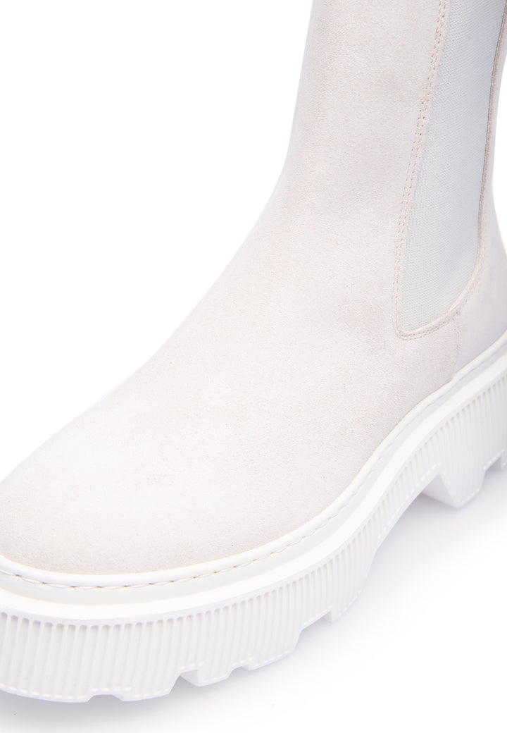 LÄST Trixy - Suede - Pearl Grey Ankle Boots Pearl Grey