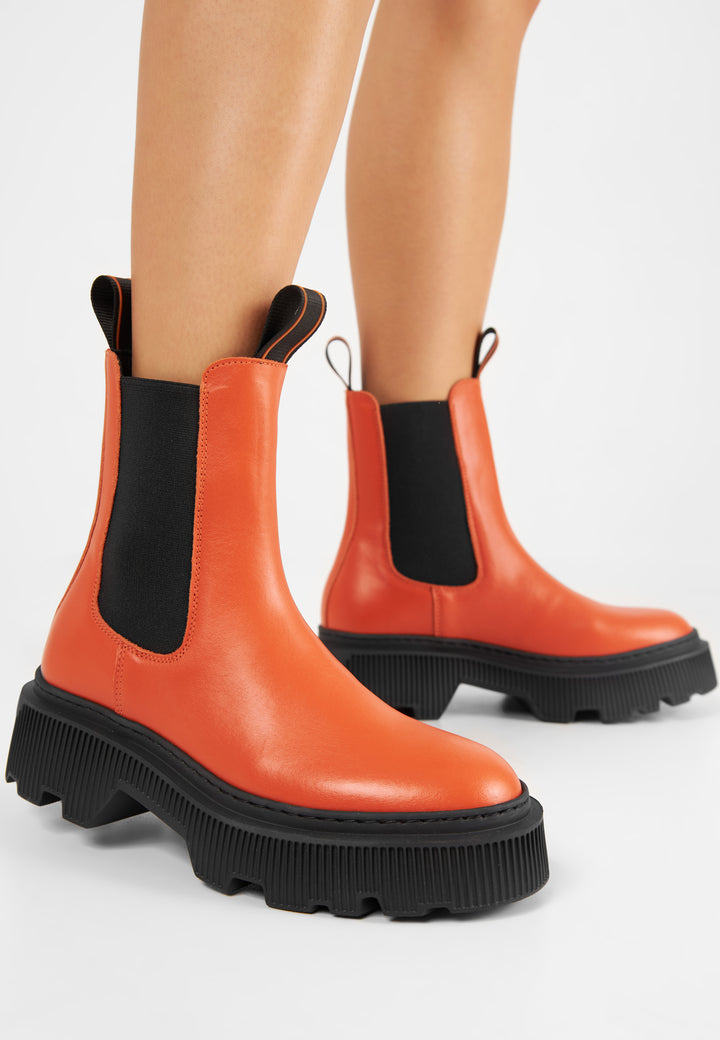 LÄST Trixy Chelsea Boot Ankle Boots Orange