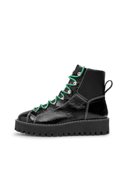 LÄST Verona - Patent Leather - Black Ankle Boots Black