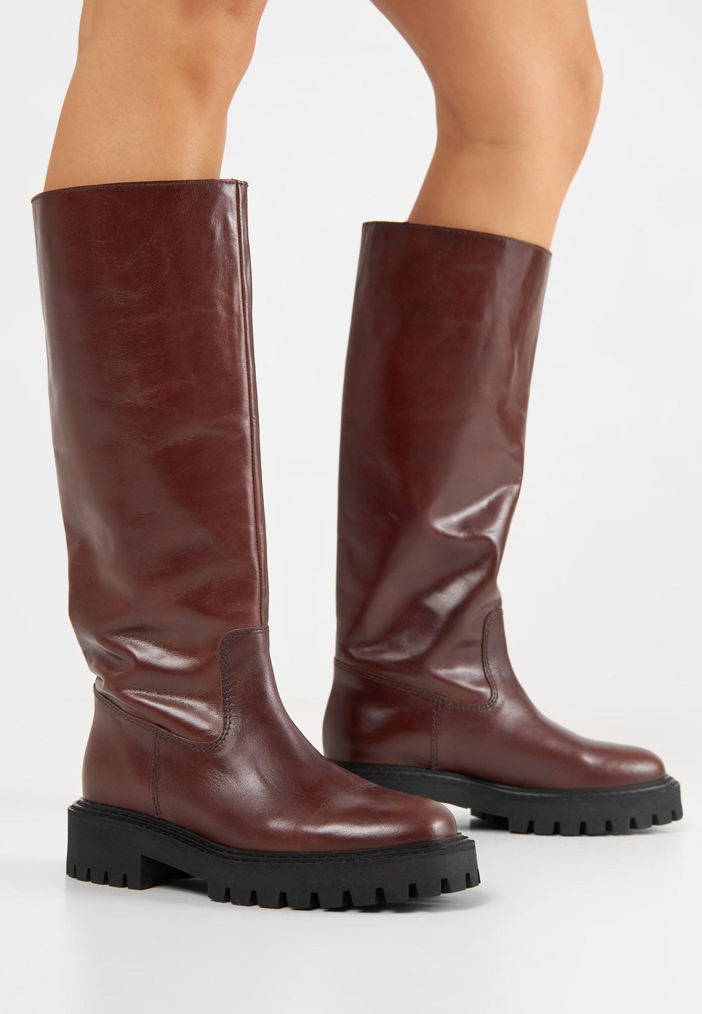 LÄST Blaine High Boot High Boots Dark Brown