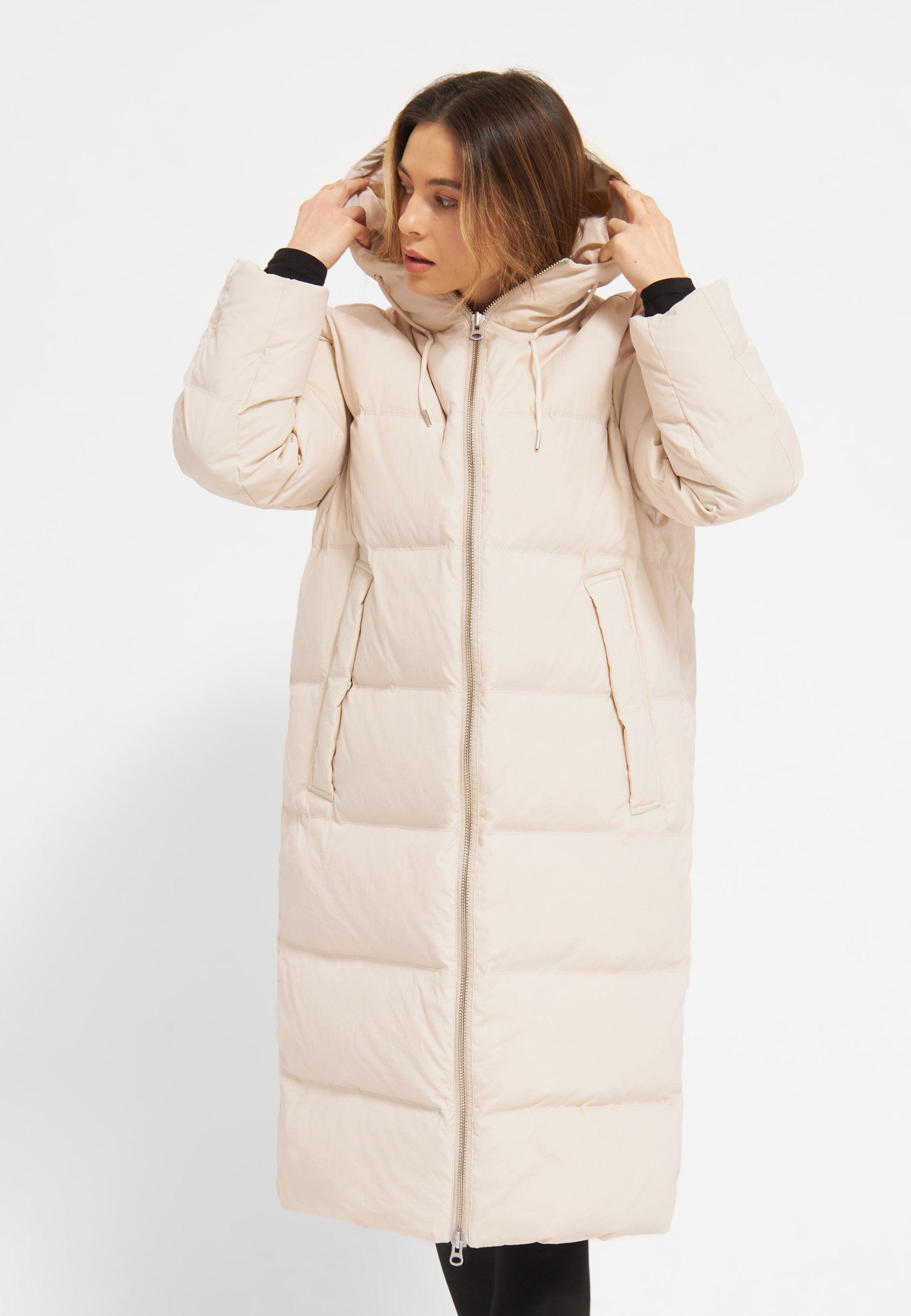 Long Hooded Puffer Jacket - Off White* | LÄST | Scandinavian 