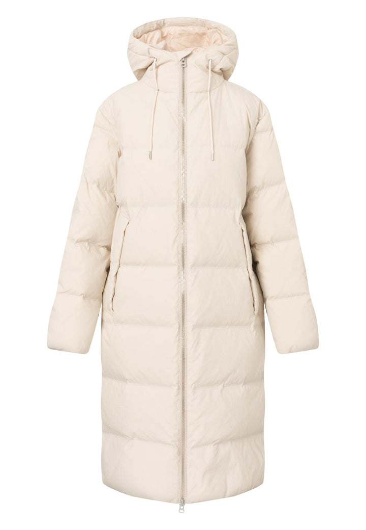 LÄST Long Hooded Puffer Jacket Off White Jackets Off White